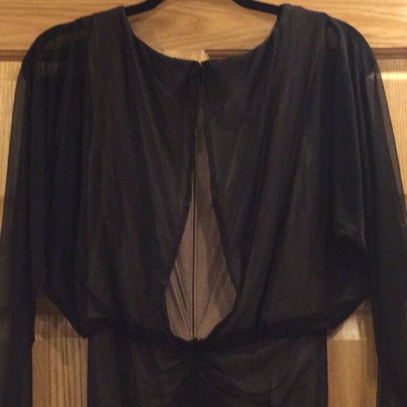 Tadashi Shoji Long Sleeve Ruched Gown - Picture 7 of 15